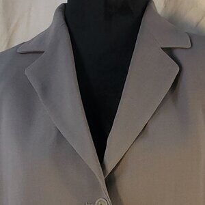 Women's Linda Allard  ELLEN TRACY Wool Taupe Single Breasted Blazer - 8P